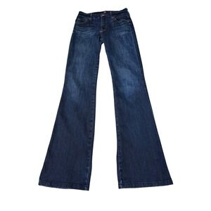 7 For All Mankind Kimmie Bootcut Jeans Dark Wash Indigo Womens 25X31 Made USA